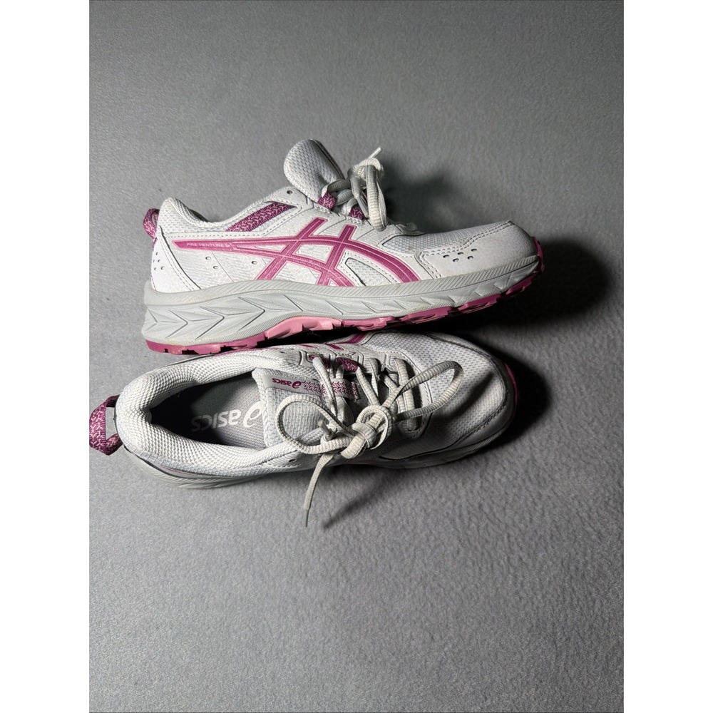 Asics pre Gel-VENTURE 9 GRADE SCHOOL Grey Pink Trail Running Shoes Size 4